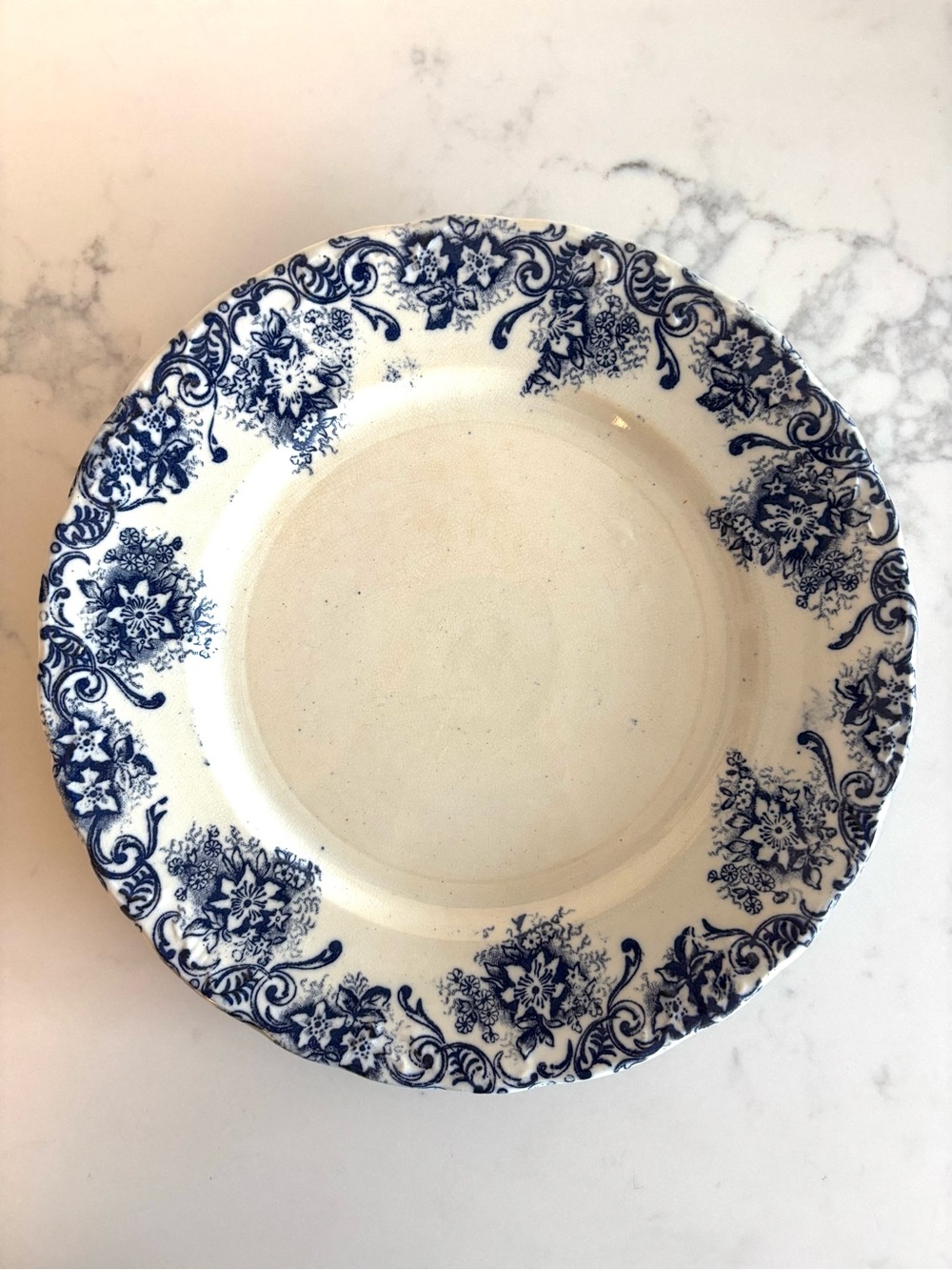 Vintage Cobalt Blue English Transferware Plates - English Cottagecore 9.5"
